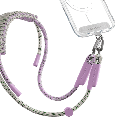 25132a30b3c50c8acded3d6d613089c3 スマホショルダー (ロープ) - ライラック / セージ (ブレイデッド)