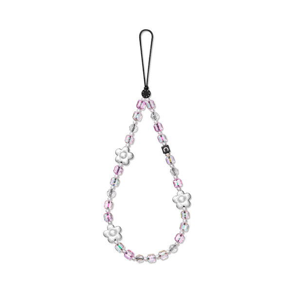 3 Flower Phone Charm - Celadon Serenity