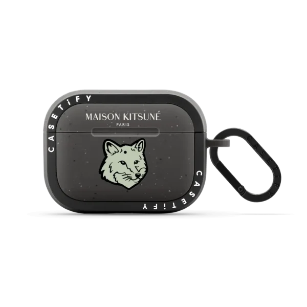 Maison Kitsuné Soft Mint Fox Head Earbuds Case