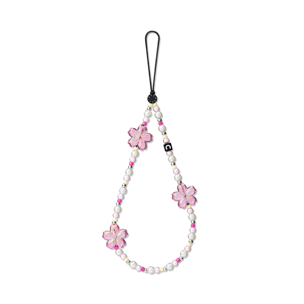 5 Flower Phone Charm - Celadon Serenity