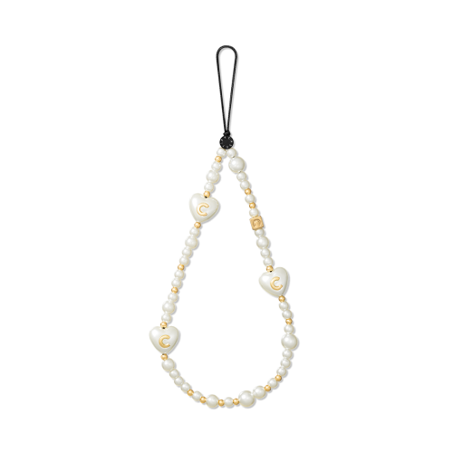 Pearl Phone Charm - Pearly Heart