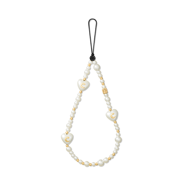 54fb2808a80a1f32ad04461f7756e8a6 Pearl Phone Charm - Pearly Heart