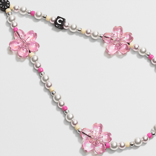 6 Flower Phone Charm - Celadon Serenity
