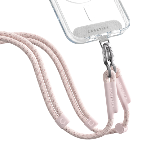 712eb7723be2554ed8a9bb385f1037e0 スマホショルダー (ロープ) - ブラッシュ ピンク (ダブルエンド)