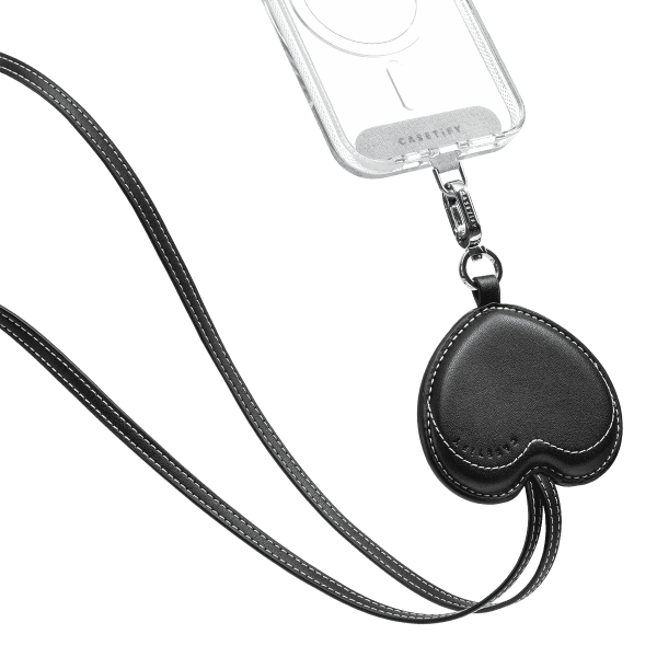 BioVeg ハート スマホショルダー - ブラック