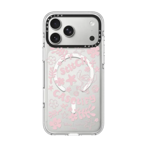 透明 Stitch Pattern Case (Pink Edition)