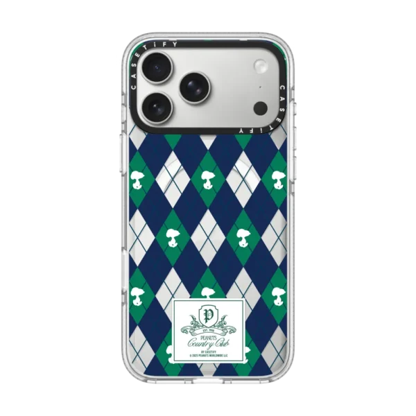 透明 Peanuts Argyle Pattern Case