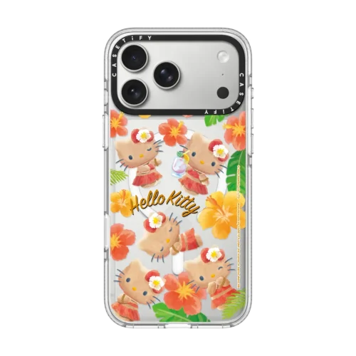 透明 Sun-Kissed Hello Kitty Sticker Phone Case