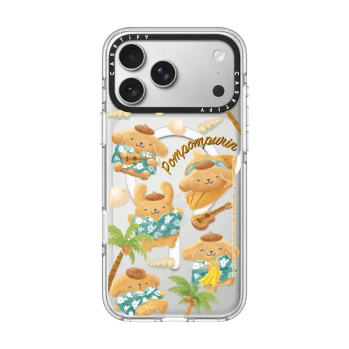 透明 Sun-Kissed Pompompurin Sticker Phone Case
