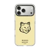 透明 Maison Kitsuné Fox Head Phone Case - Pastel Yellow
