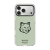 透明 Maison Kitsuné Fox Head Phone Case - Soft Mint