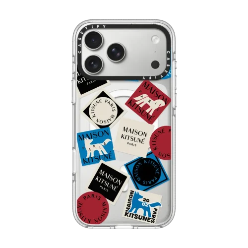 透明 Maison Kitsuné Art Gallery Fox Sticker Case