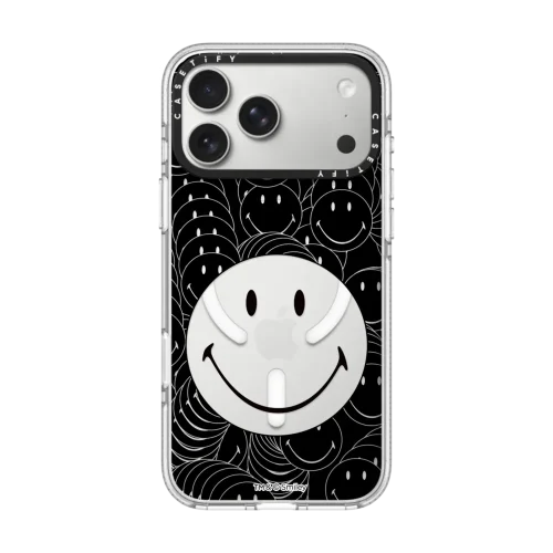 透明 Smiley Phone Case - Black Edition