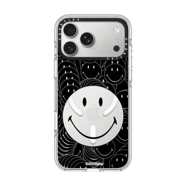 透明 Smiley Phone Case - Black Edition