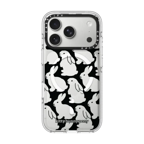 透明 Little Black Bunnies Case