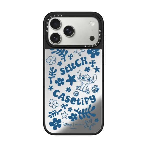 银色 Stitch Pattern Case
