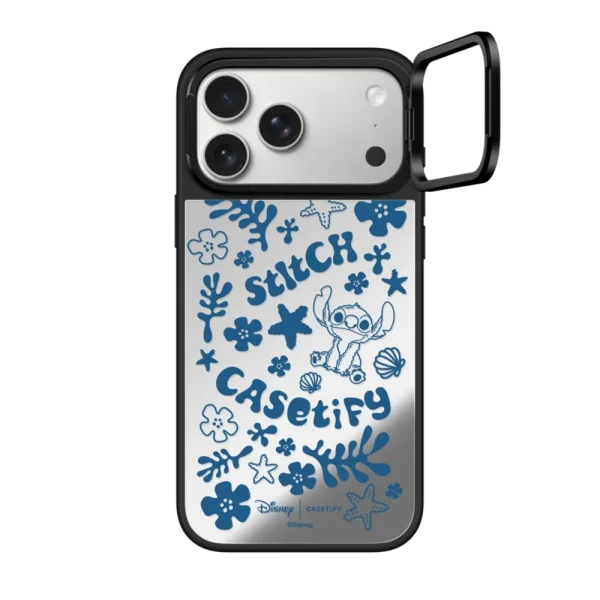 银色相机 Stitch Pattern Case