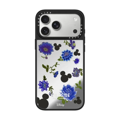 镜面 Mickey Mouse & Blue Flower Pattern Case