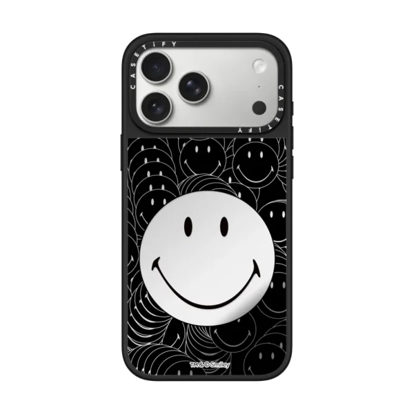 镜面 Smiley Phone Case - Black Edition