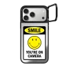 镜面相机 SMILE! Caution You're On Camera Phone Case - White Print Edition