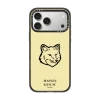 黑框 Maison Kitsuné Fox Head Phone Case - Pastel Yellow