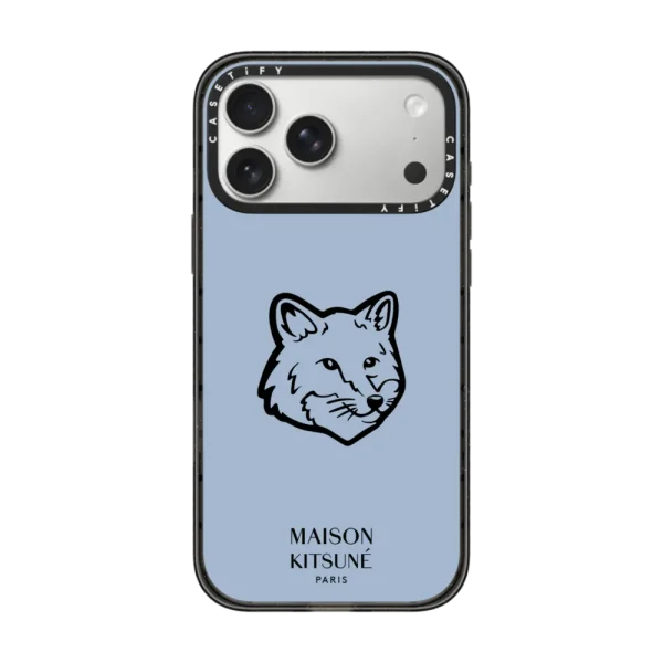 黑框 Maison Kitsuné Fox Head Phone Case - Pure Blue