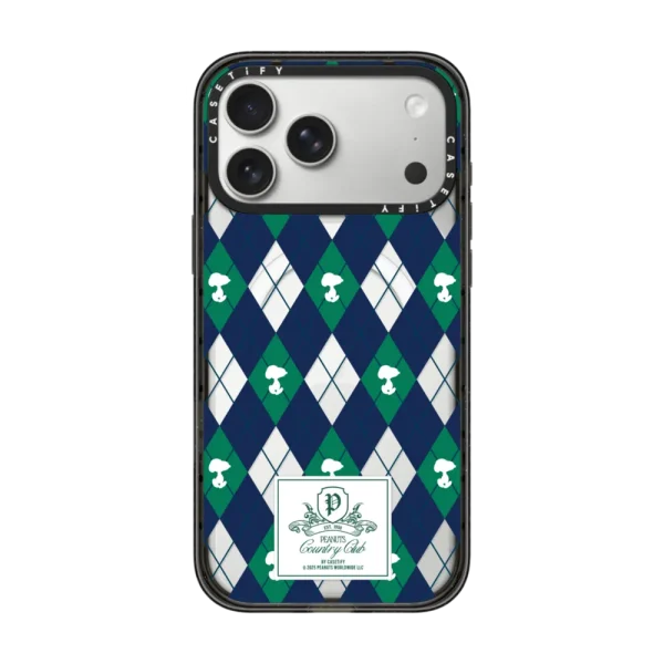 黑框磁吸 Peanuts Argyle Pattern Case