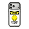 黑框磁吸 SMILE! Caution You're On Camera Phone Case - White Print Edition