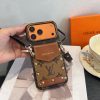 LV モノグラムスタッズショルダーフォンケース ブラウン
