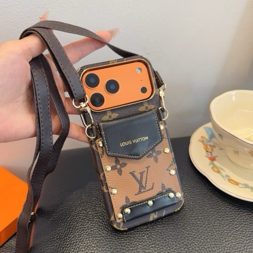 LV モノグラムスタッズショルダーフォンケース ブラック