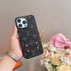 LV レザーパッチスマホケース ブラウン