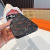 LV レザーパッチスマホケース ブラウン