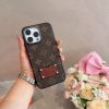 LV カードポケットレザーケース ブラウン