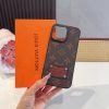 LV カードポケットレザーケース ブラウン