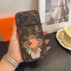 LV キャラクタースマホケース ブラウン