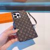 LV フラップ金具ケース ブラウン