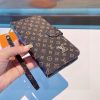 LV フラップ金具ケース ブラウン