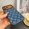 LVデニムカードケース ブルー