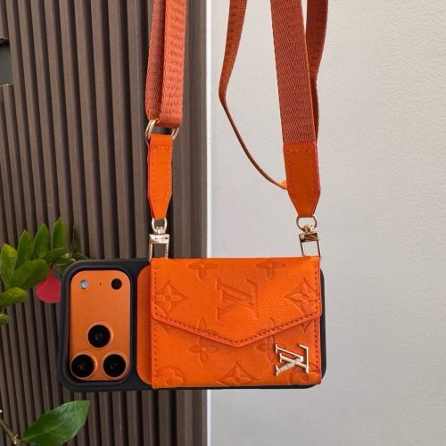 13434272372923822 LV レザーパッチケース ブラウン