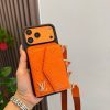 LV レザーパッチケース ブラウン
