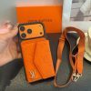 LV レザーパッチケース ブラウン