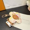 LV チェック柄キーホルダー ベージュ