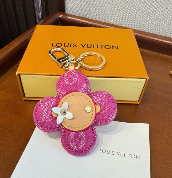 LV 編み込みキーホルダー マゼンタ