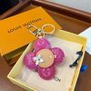 LV 編み込みキーホルダー マゼンタ
