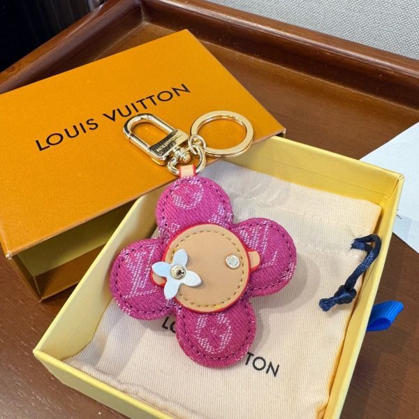 LV 編み込みキーホルダー マゼンタ