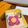 LV 編み込みキーホルダー マゼンタ
