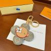 LV 編み込みキーホルダー グレーグリーン