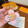LV 編み込みキーホルダー ライトピンク