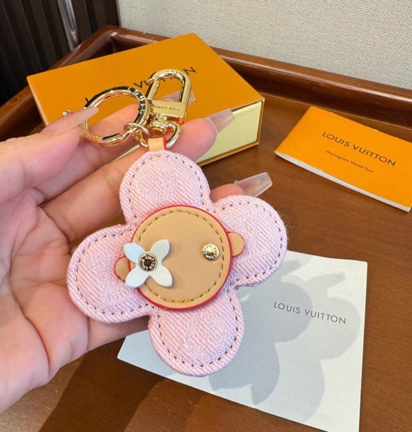 LV 編み込みキーホルダー ライトピンク