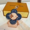 LV デニムモノグラムキーホルダー ブルー